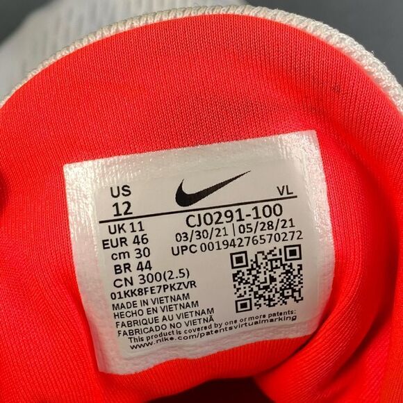 Nike Air Zoom Winflo 7 'Flash Crimson Aqua' sneaker shoes mens size 12 - Picture 6 of 8